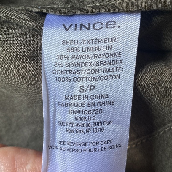 Vince Stretch Linen Blend Utility Jacket - Picture 4 of 5
